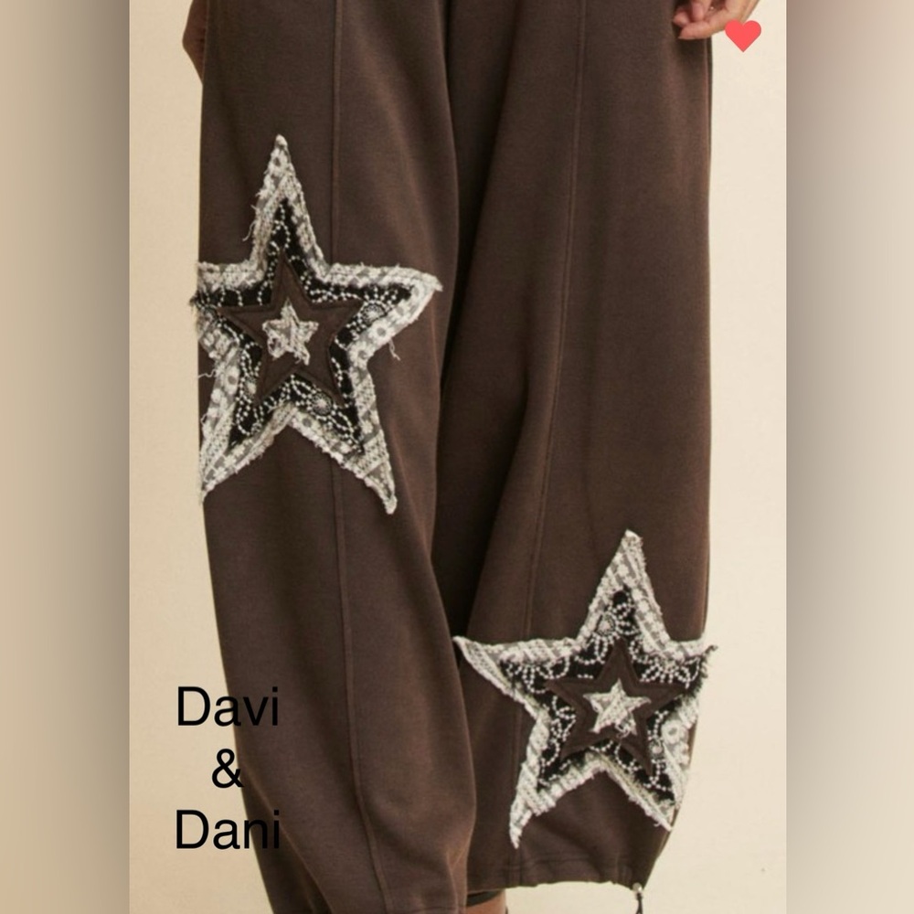 BPB13-5🤎🤍DAVI & DANI delicious Chocolate Star embellished denim perfect day2date - Picture 3 of 9